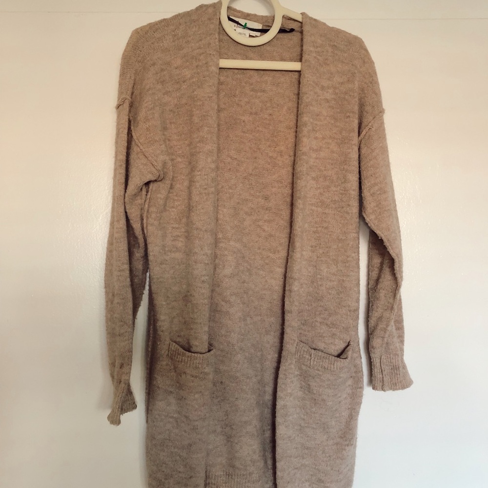Cozy Tan Women's Anthropologie Sweater Cardigan